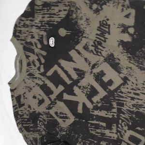Long sleeved grafitti knit tshirt Ecko unltd L